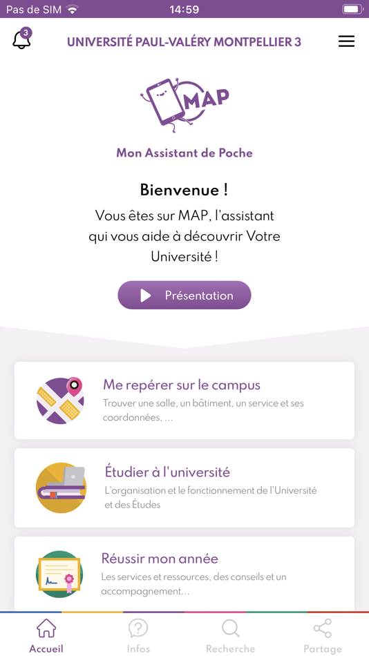 #1. MAP - Mon Assistant de Poche (iOS) 来自: UNIVERSITE PAUL VALERY MONTPELLIER III