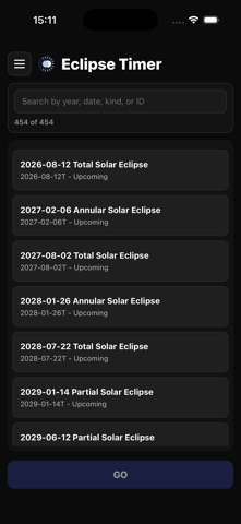 Eclipse Timer screenshot