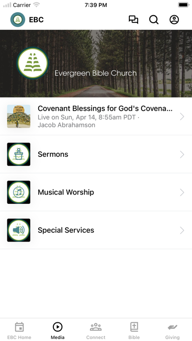 Evergreen Bible Church Screenshot