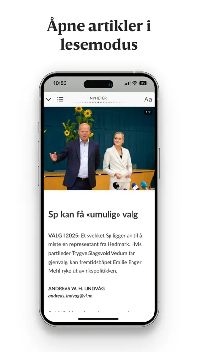 Vårt Land E-avis iPhone-skjermbilde 3