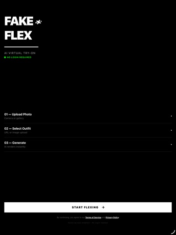 Fake Flex iPad screenshot