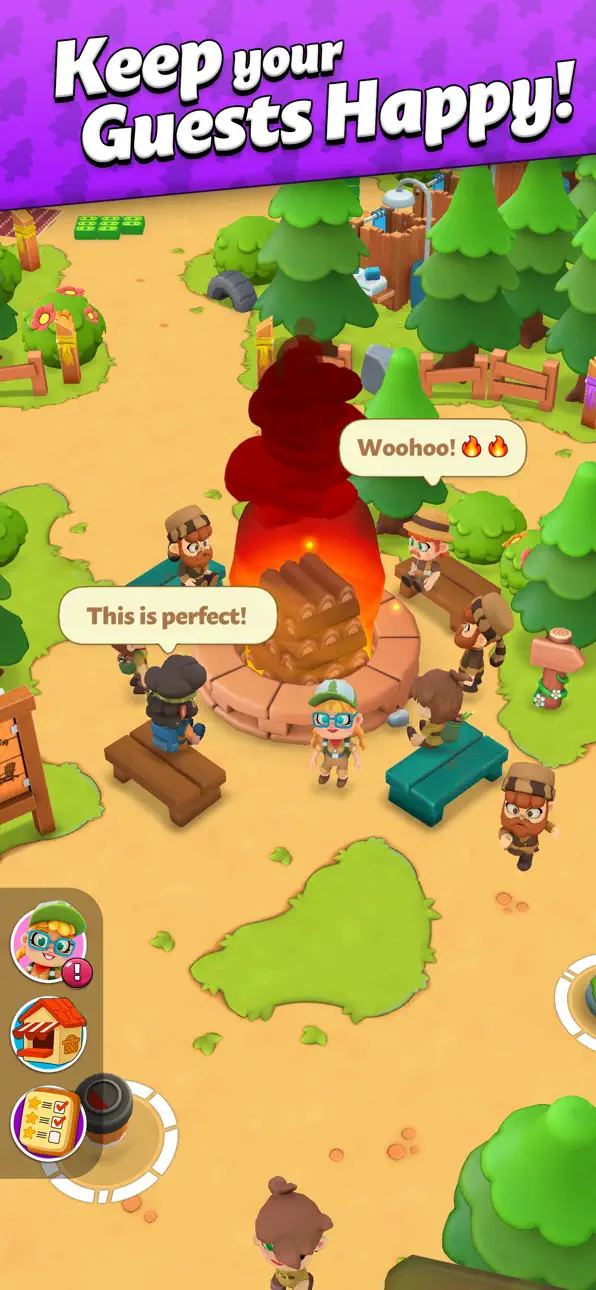 Happy Campers - Idle Tycoon Hack screenshot 2 - iOS game interface
