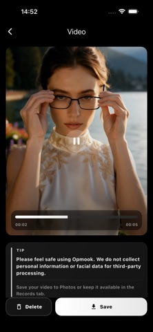 Opmook‑AI Image & Video Tryon iPhone screenshot