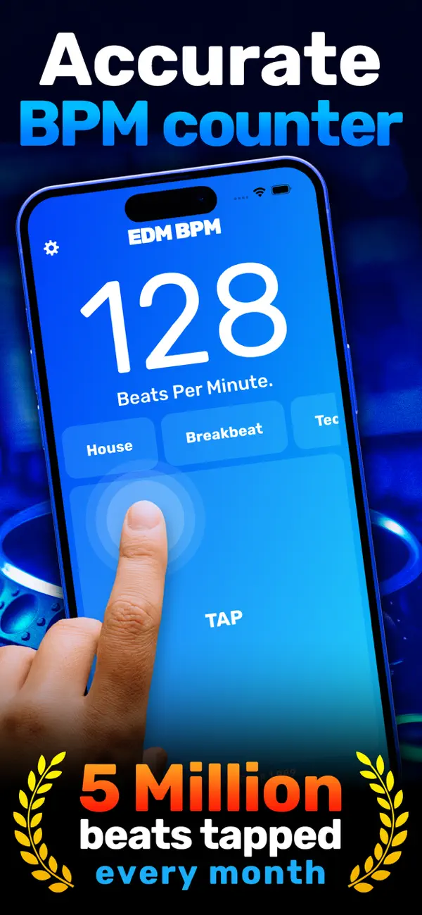 #1. BPM Counter App ∎∎ EDM BPM (iOS) От: Too Much Wasabi, LLC