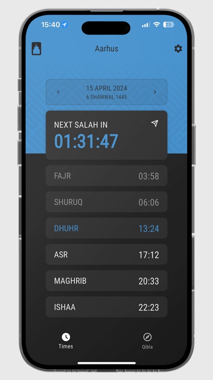 Time for Salah