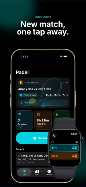 Padel Score Tracker: Padel40 screenshot 1