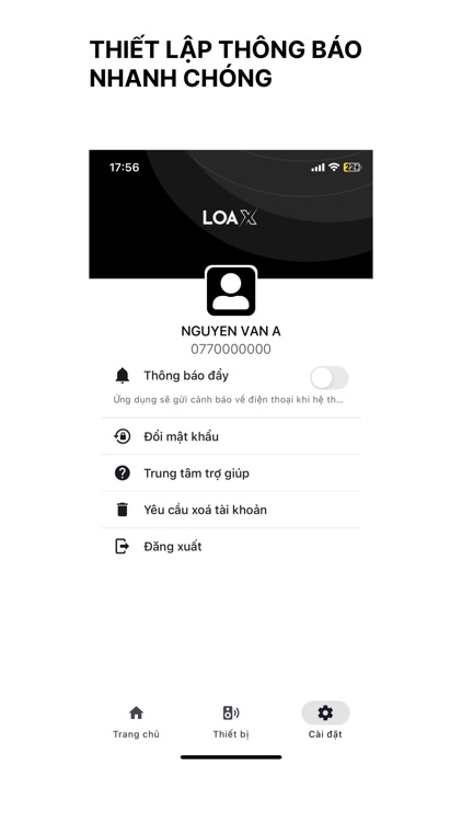 Loa X - Loa thanh toán