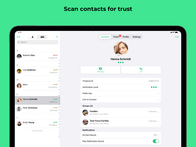 Threema. The Secure Messenger Screenshot