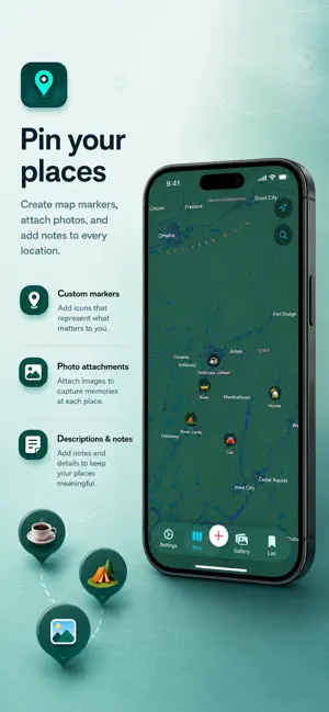 NoteSpotter: Tags on a map screenshot 1
