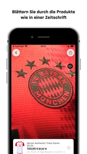 Screenshot von FC Bayern Store auf dem iPhone 2