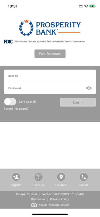 Prosperity Mobile Banking Screenshot 1 of 6