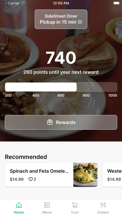 SideStreet Diner iPhone screenshot 1 - Food & Drink app