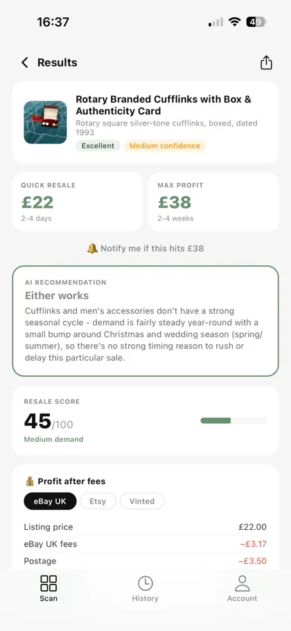 Screenshot 5 von 6 zu Flip: AI Resale Pricing