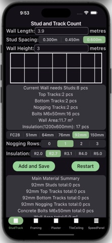 Material Count screenshot