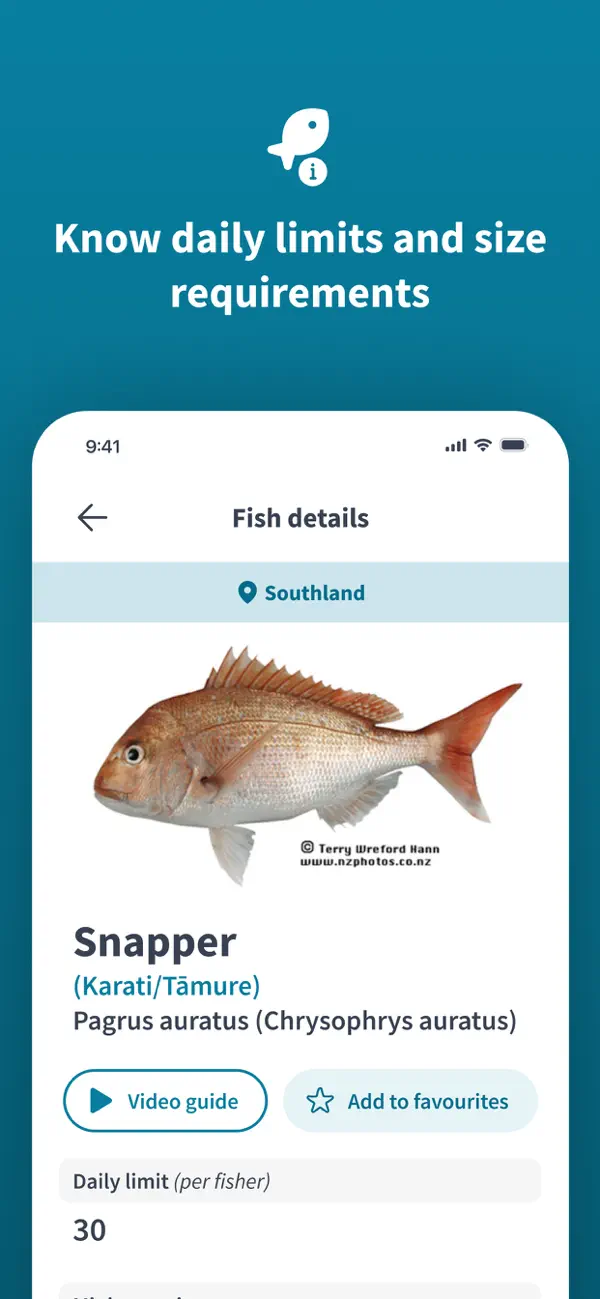 Screenshot #2 pour NZ Fishing Rules