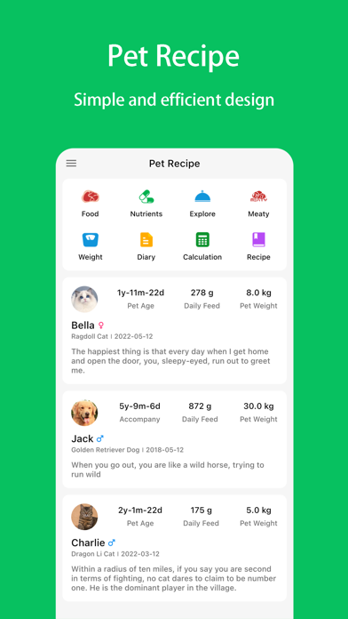 Pet Recipe Screenshot
