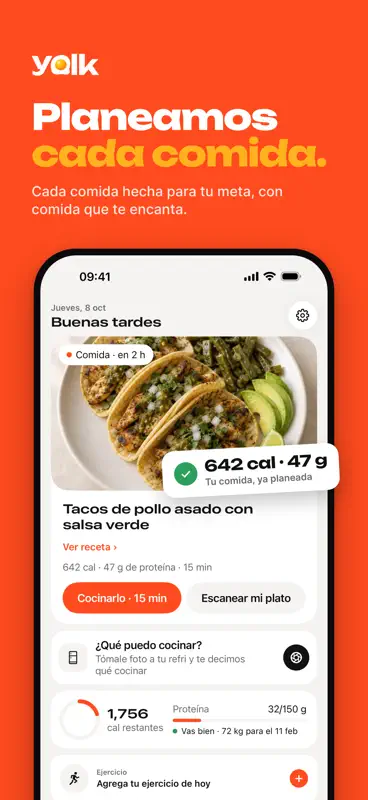 Yolk: Plan de comidas screenshot 1 of 9