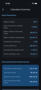 Solar System Calculator screenshot
