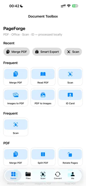 PageForge - PDF document utils screenshot 1