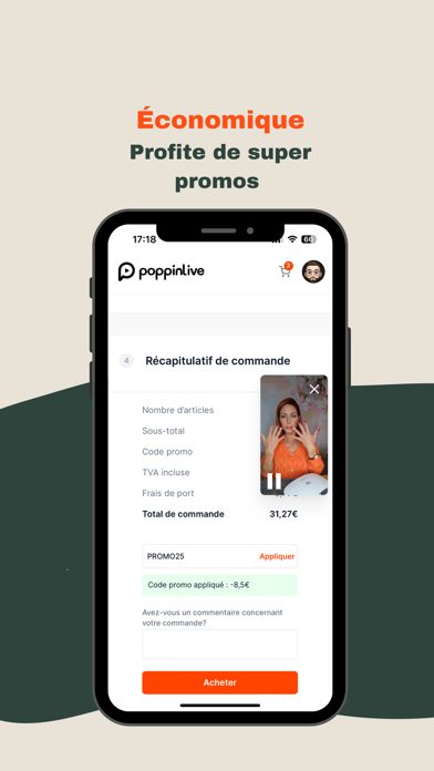 Poppinlive - Live Shopping Screenshot
