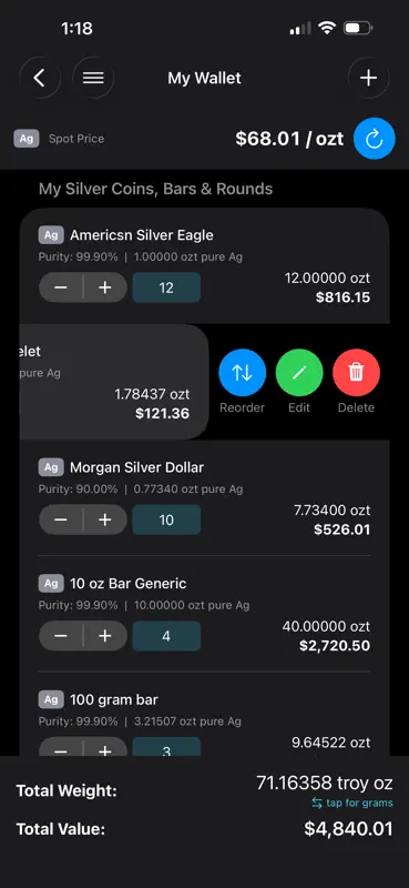 Silver Stacker Wallet screenshot 6 of 10