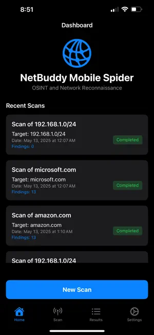 NetBuddy MobileSpider screenshot 1