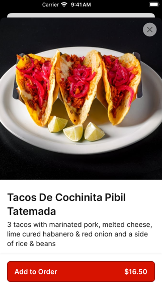 Itacate Mexican Food Screenshot