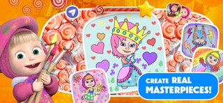Masha and the Bear Coloring iPhone screenshot