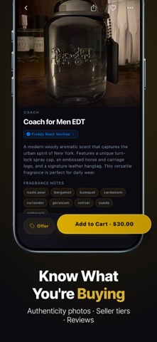 Obsidia: Fragrance Marketplace iPhone screenshot