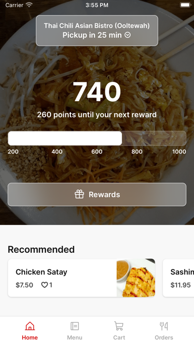 Screenshot 1 of Thai Chili Asian Bistro App