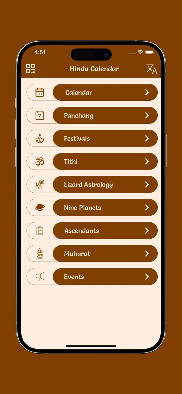 Screenshot #1 pour Hindu Calendar 2026