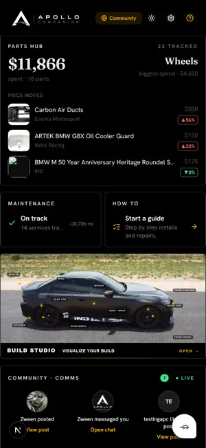 Apollo Companion: Car Builds screenshot 2