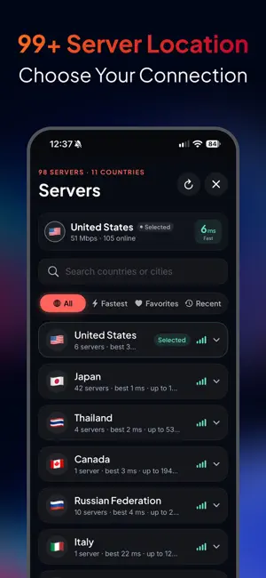 Thunder VPN - Proxy Unlimited screenshot 3