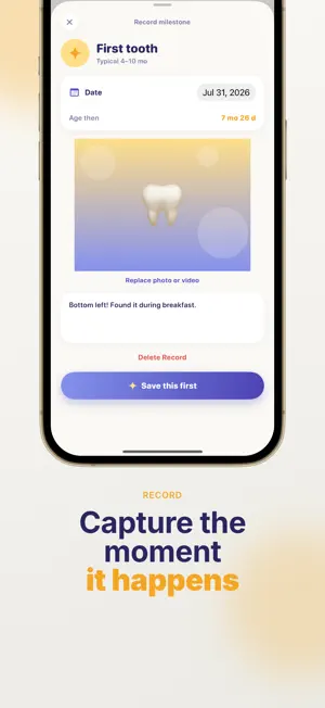 EveryFirst - Baby Milestones screenshot 2