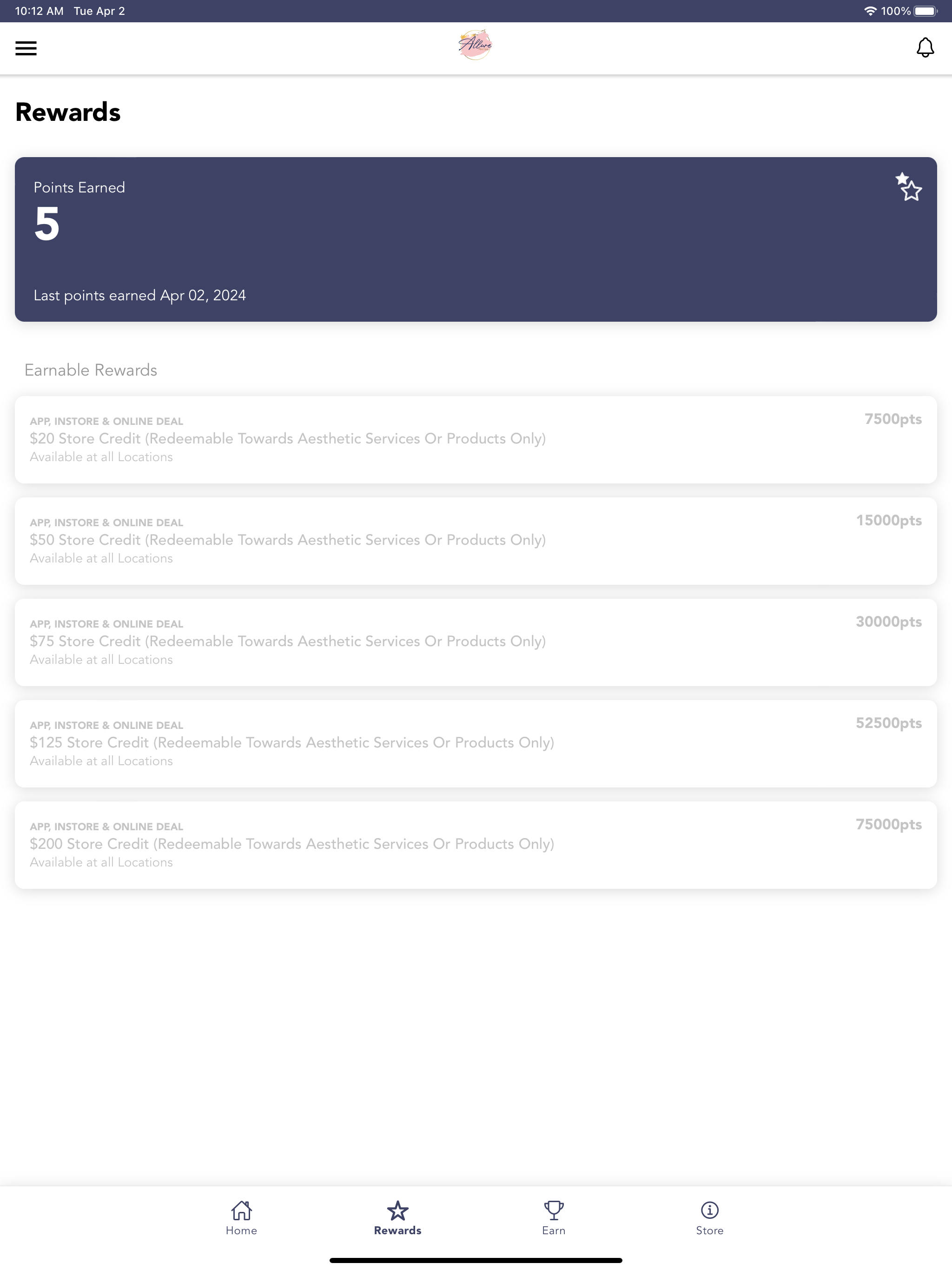 Allure Med Spa Rewards