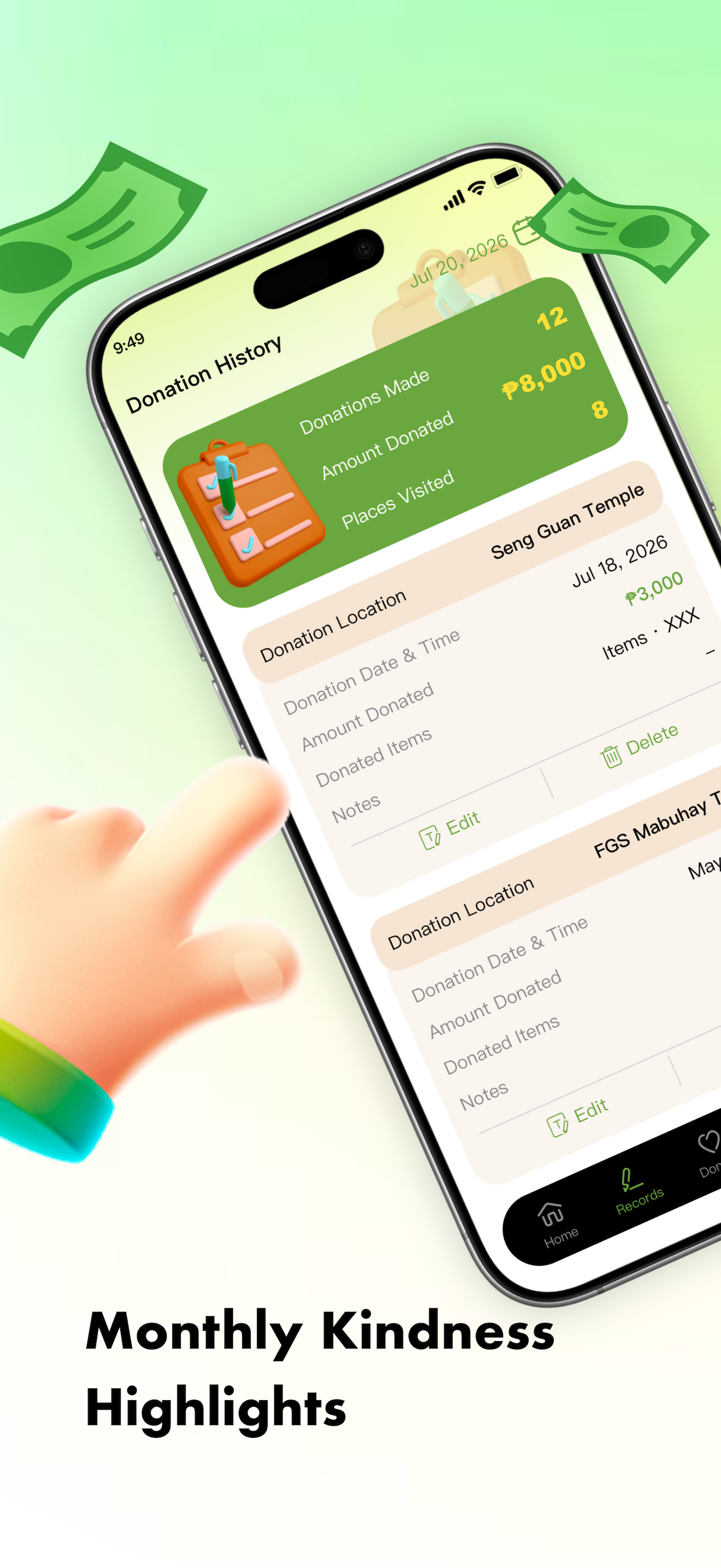 Sacred Giving: Charity Tracker screenshot 3