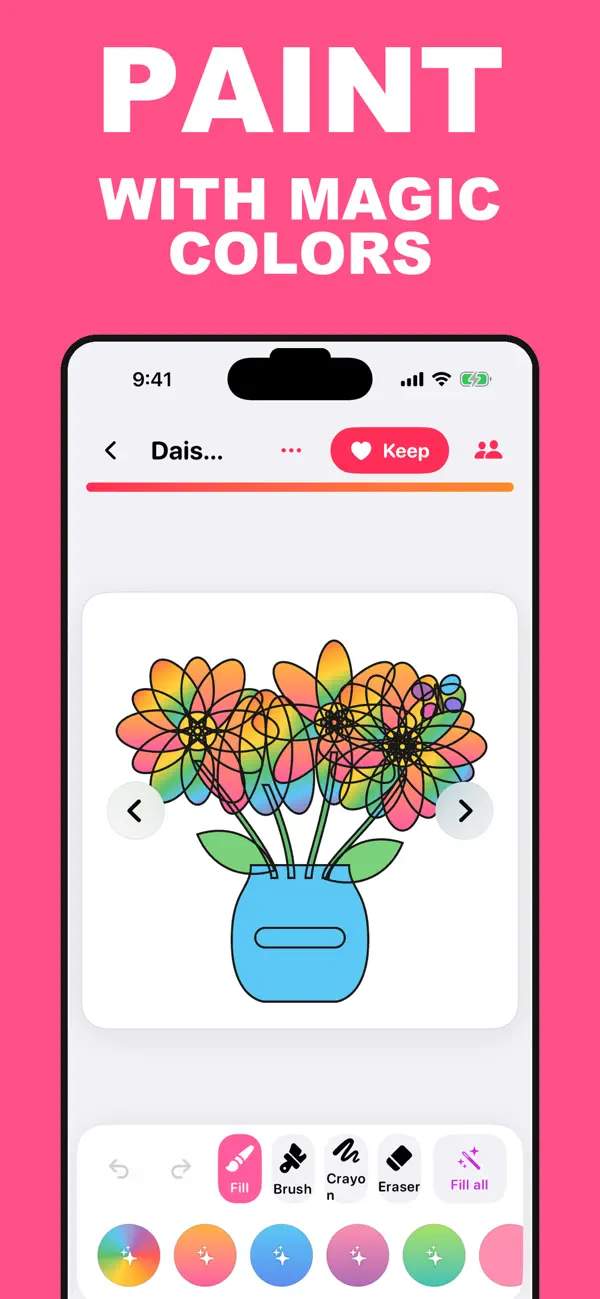 Screenshot #2 pour Flower Coloring Book Kids