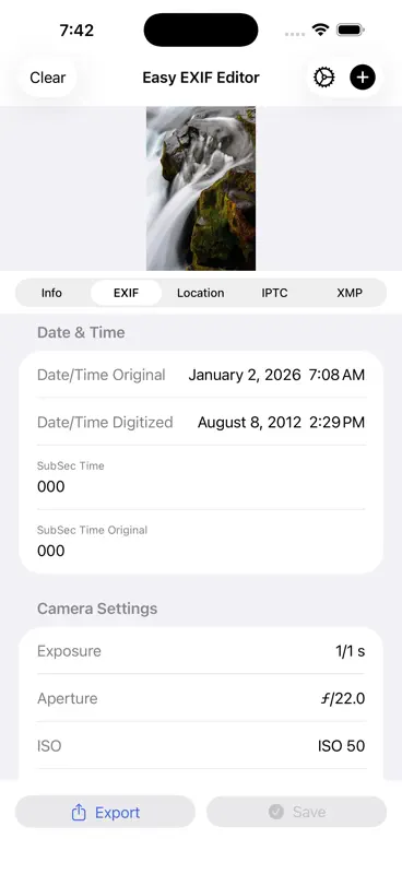 Easy Exif Editor screenshot 3 of 8