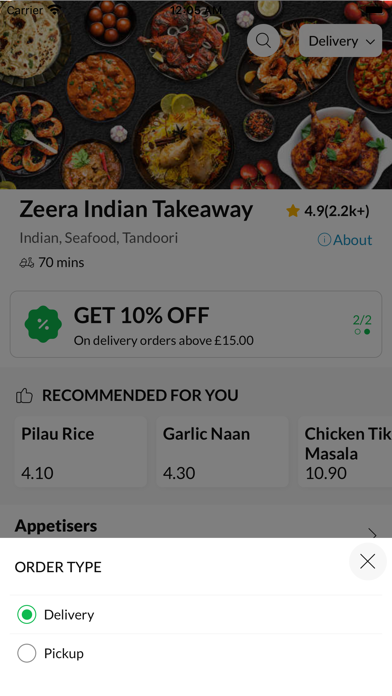 Zeera Indian Takeaway Screenshot