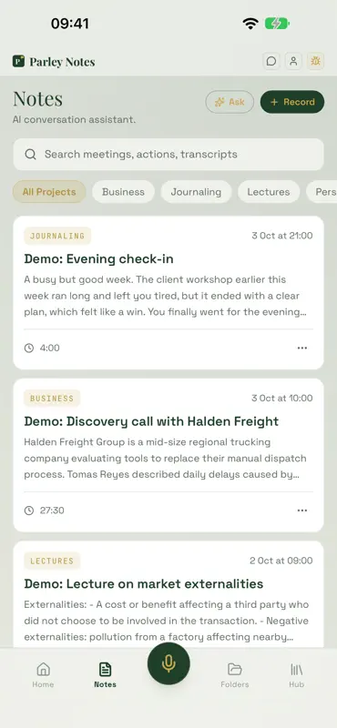 Parley Notes screenshot 5 of 6