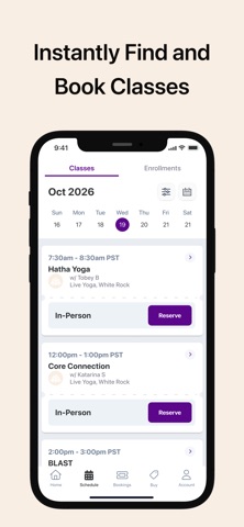 Live Yoga App iPhone screenshot