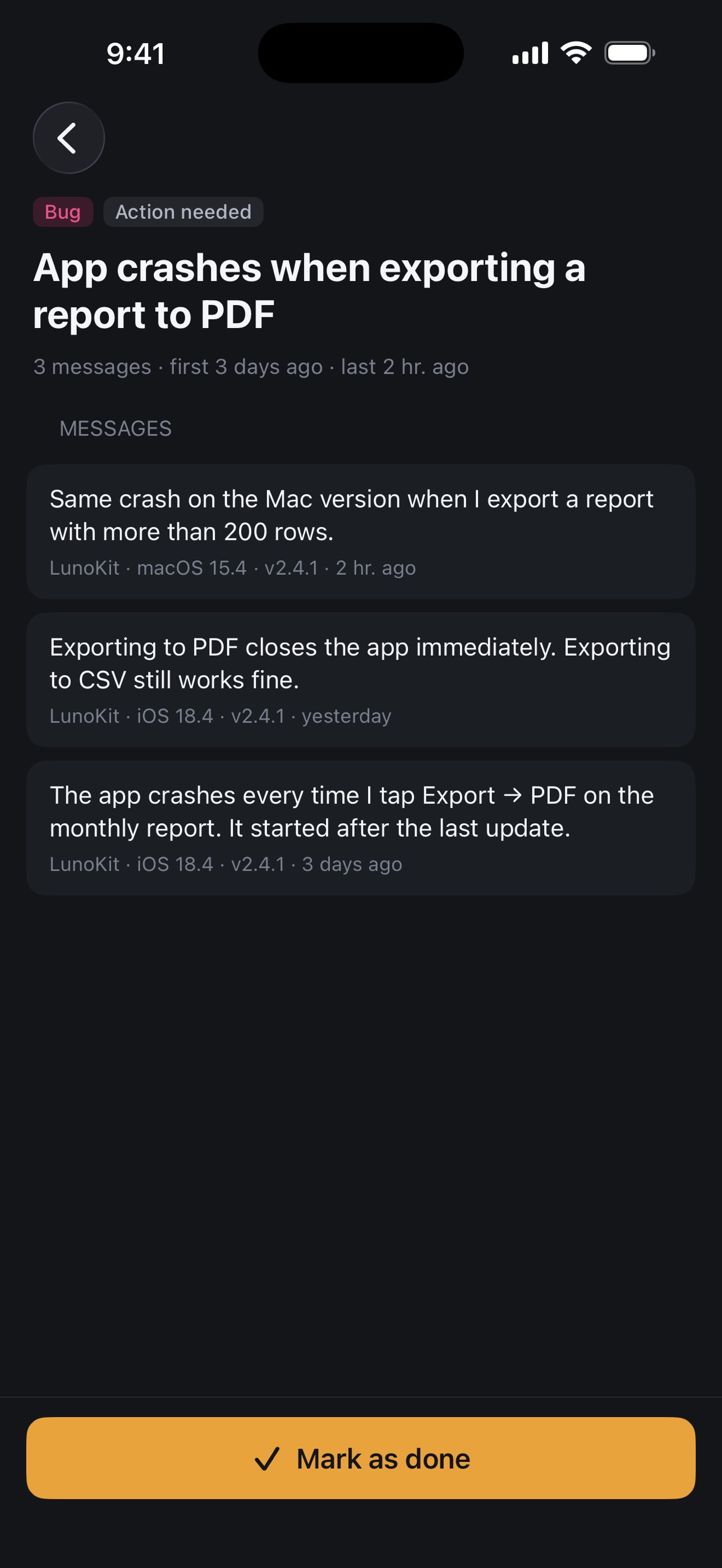Screenshot 2 of Luno – Feedback Inbox