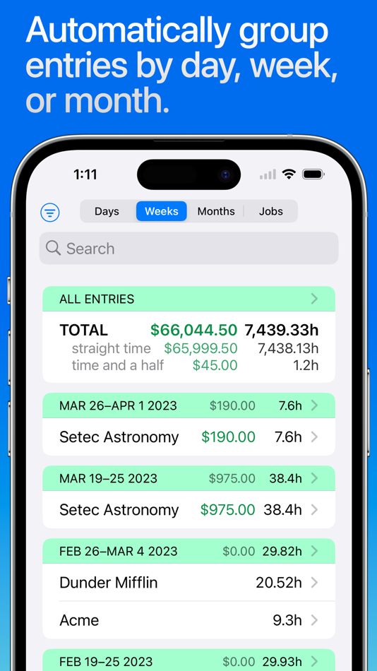 #7. Hours Tracker: Time Tracking (iOS) بواسطة: Cribasoft, LLC