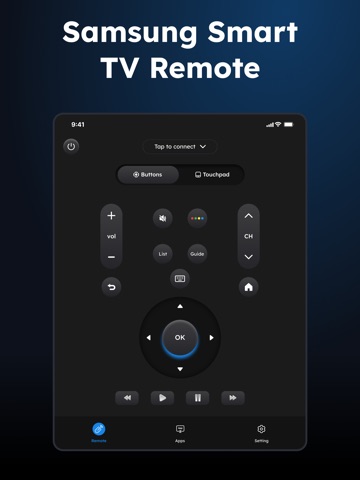 eRemote for Samsung TV Remote iPad screenshot