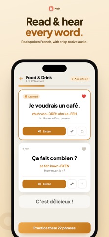Moin - Learn & Speak German iPhone screenshot