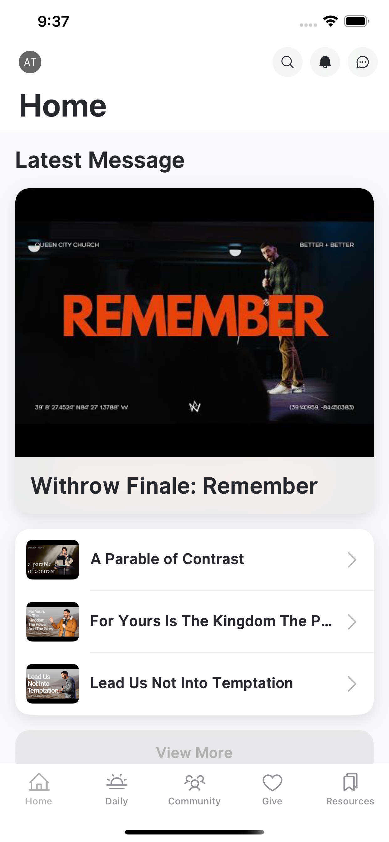 Queen City Church App