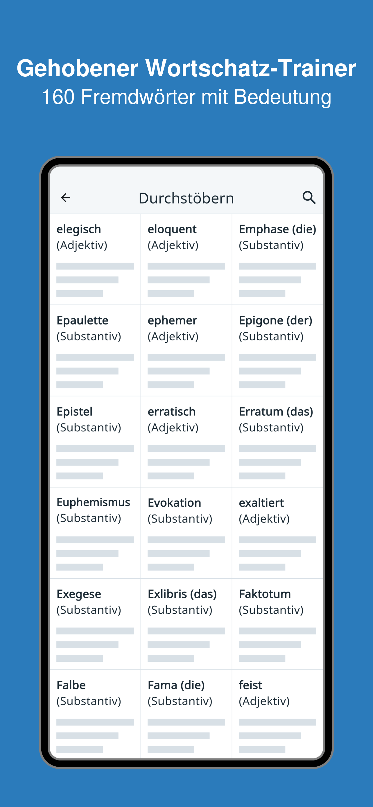 Gehobener Wortschatz Trainer