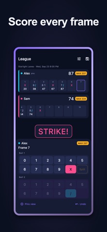 Bowling Score Keeper: Averages Screenshot 1 of 6