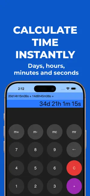 Time Calculator: Hours & Min screenshot 1