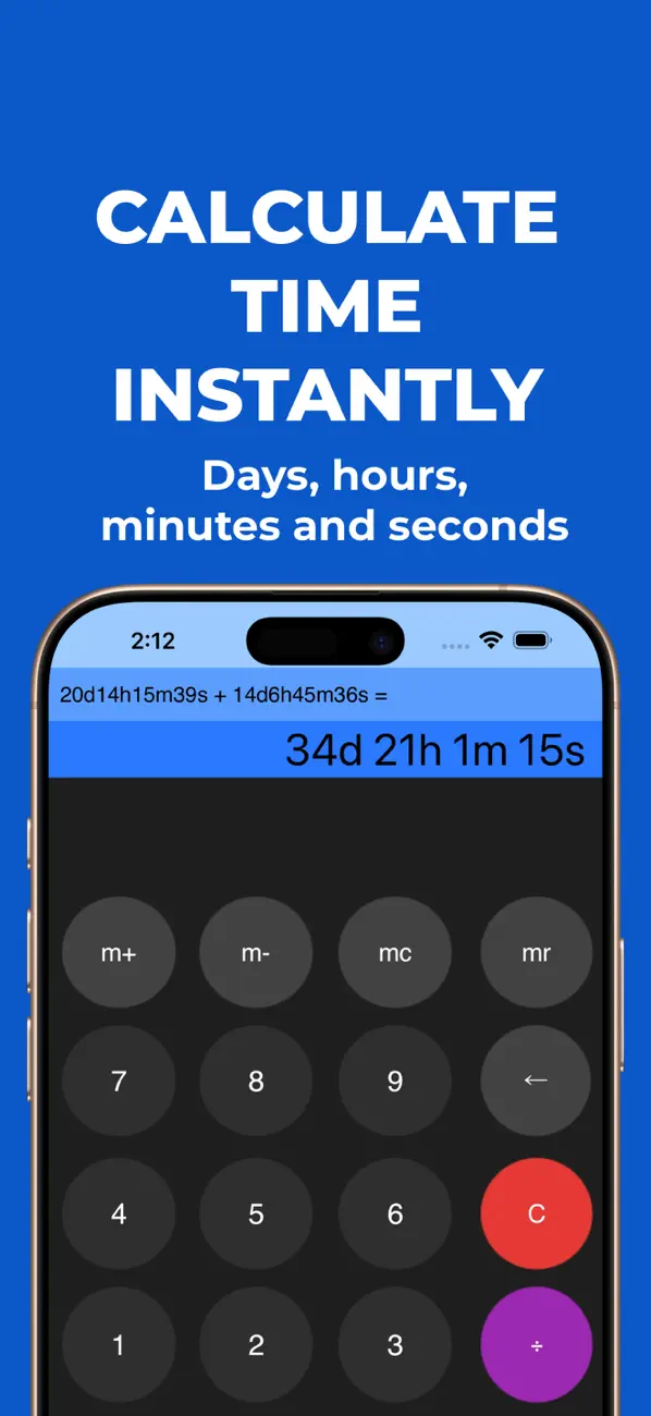 Screenshot #1 pour Calculateur de temps